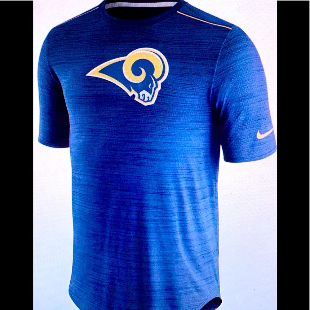 Los Angeles Rams Collectable logo NIKE BREATHE PLAYER TOPS .
